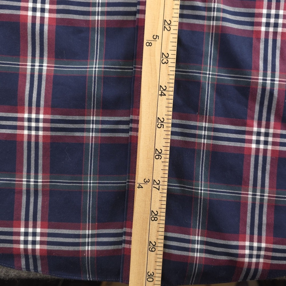 Brooks Brothers Shirt Large Non Iron Red Blue Green Plaid Long Sleeve Button - Picture 5 of 7
